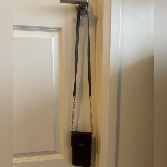 Kate Spade cross body cell phone/card holder. Deep purple colour. - Picture 2 of 6